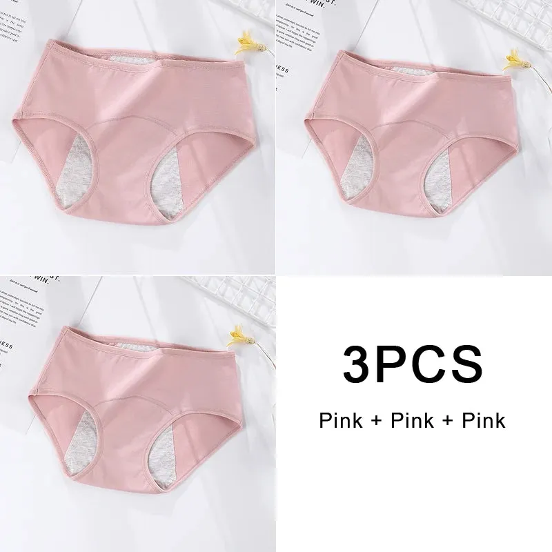 3PCS/set Women's Menstrual Briefs Leakproof Underwear