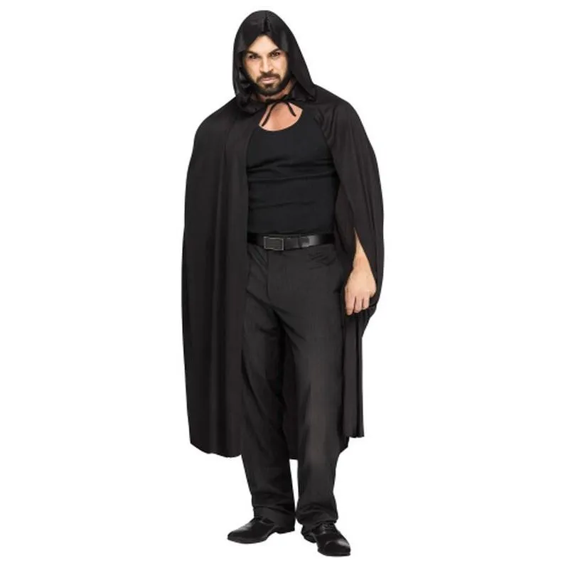 68"Hooded Cape Black