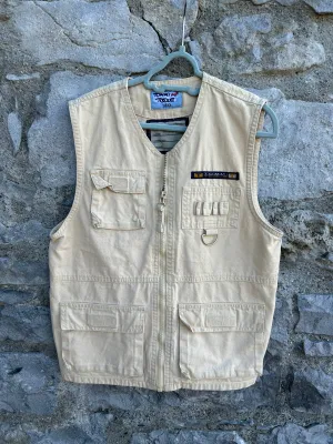 90s beige gilet 10y (140cm)