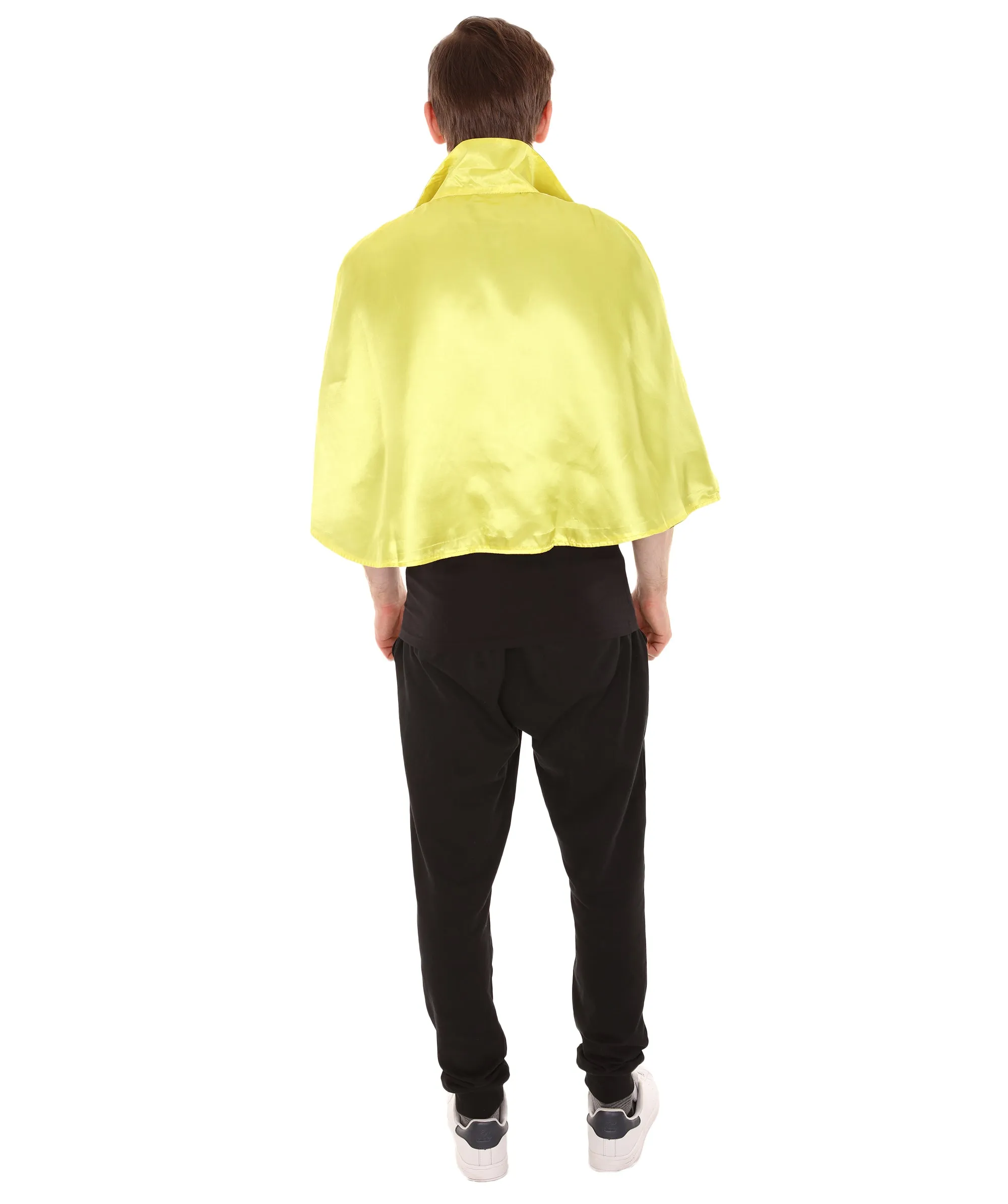 Adult Men's Vampire Cape  Costume | Yellow & Black Halloween Costume