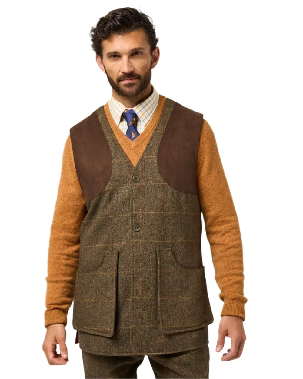 Alan Paine Combrook Tweed Shooting Waistcoat