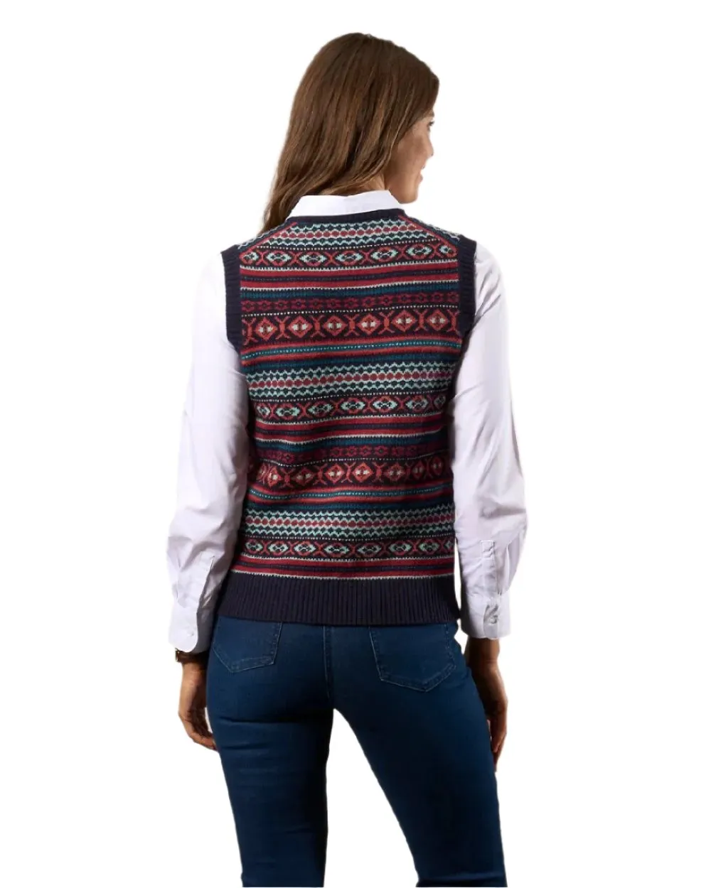 Alan Paine Ladies Amelia Fair Isle Crew Neck Jumper