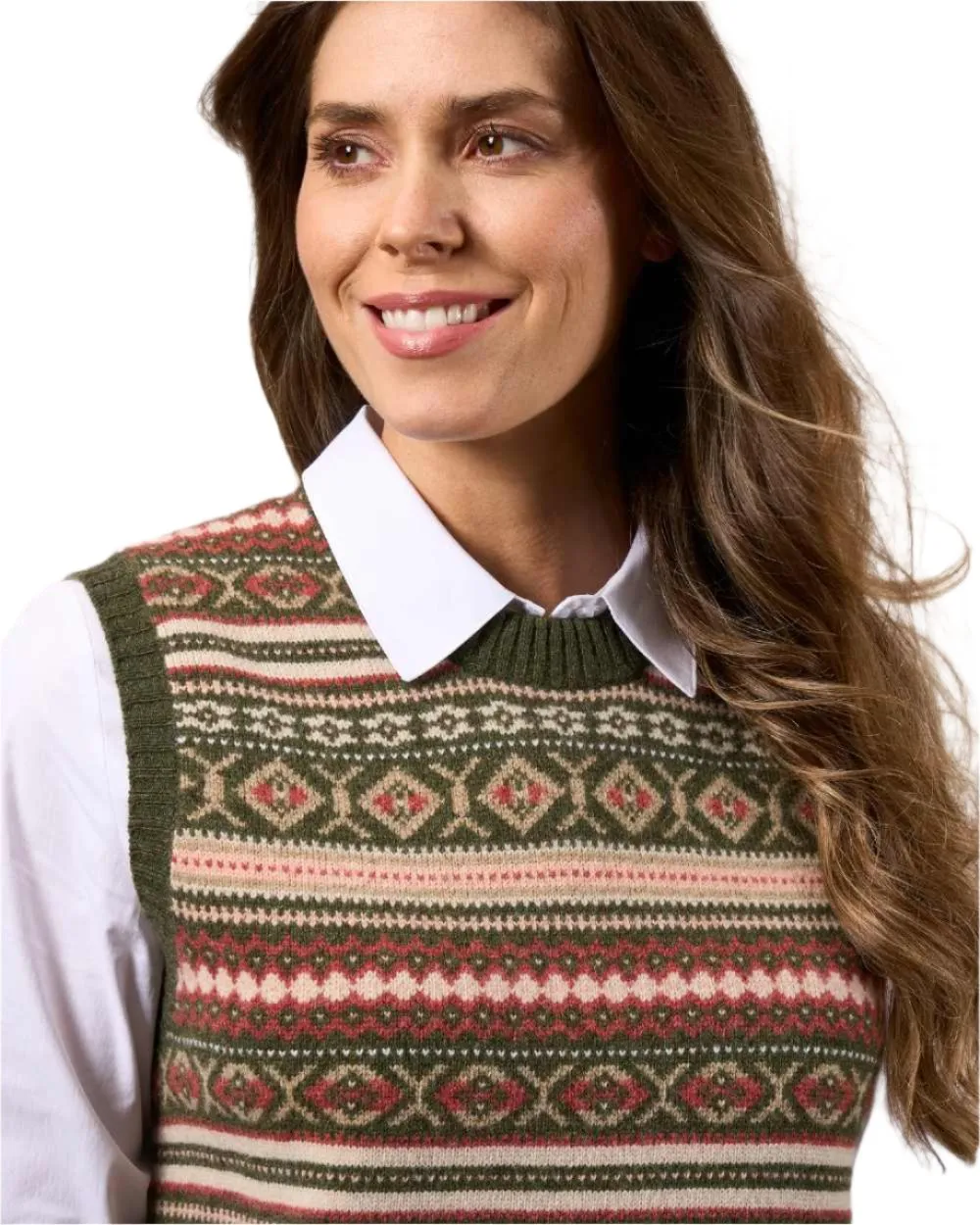 Alan Paine Ladies Amelia Fair Isle Crew Neck Jumper