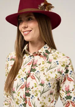 Alan Paine Ladies Lawen Shirt Cream Floral