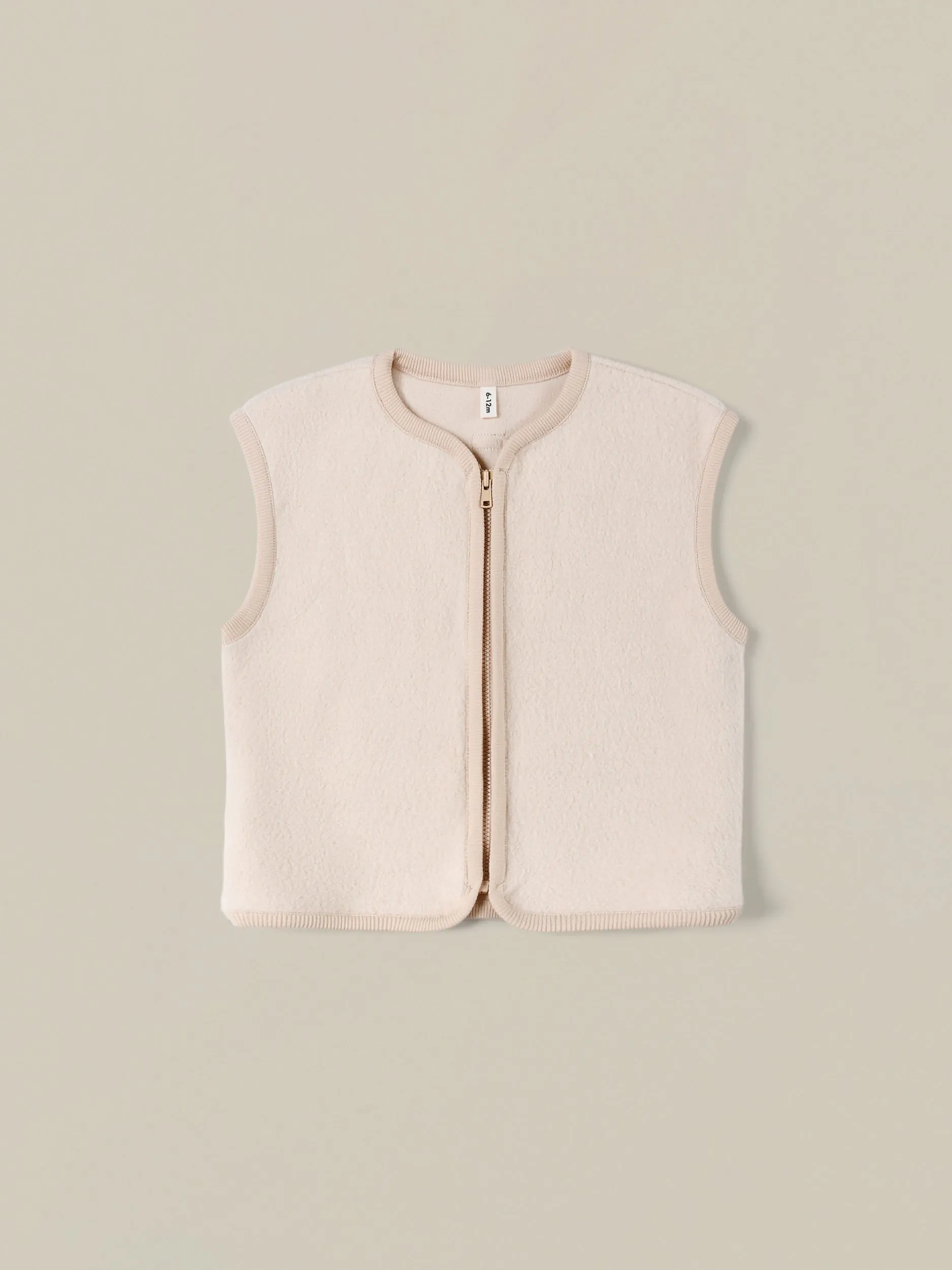 Almond Fleece Vest