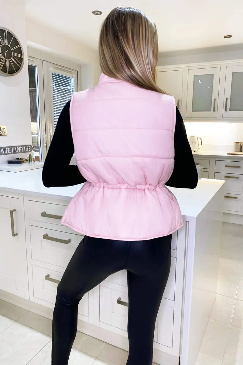 Baby Pink Puffer Gilet