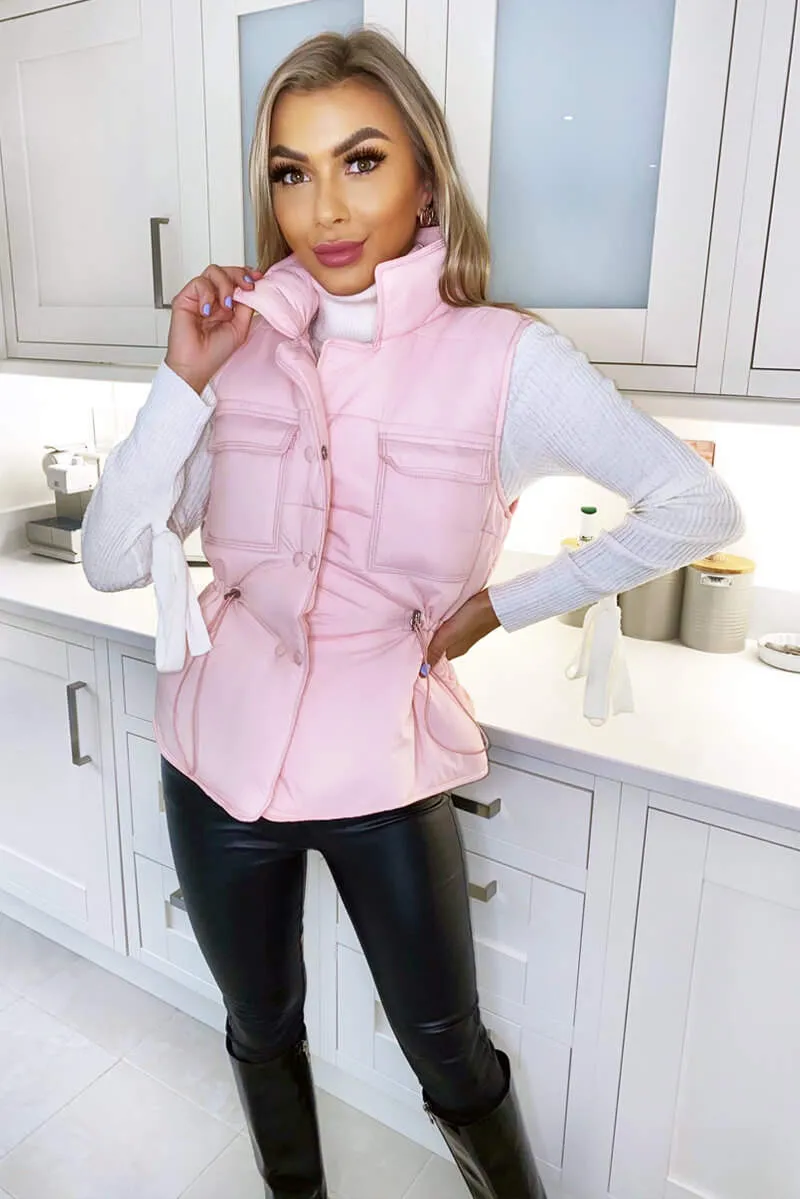 Baby Pink Puffer Gilet