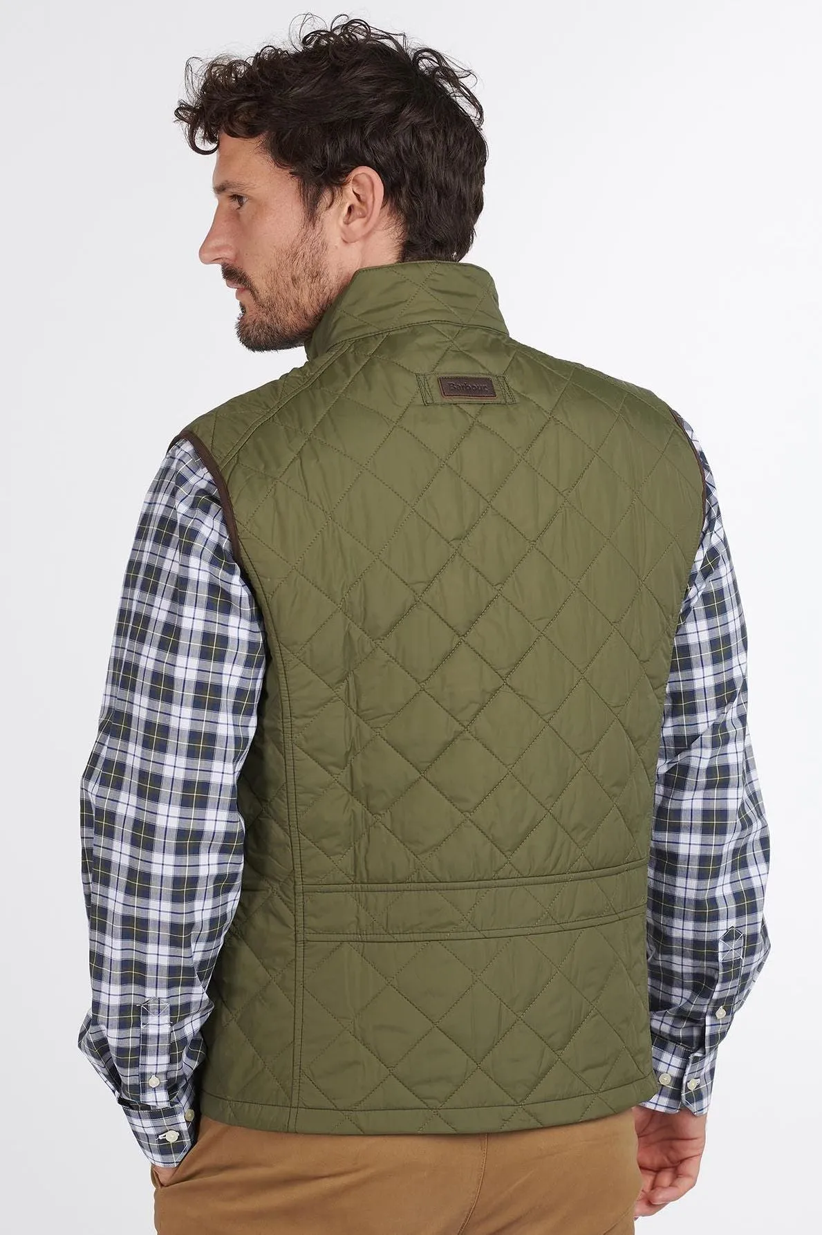 Barbour Gilet the Explorer in Mid Olive MGI0043OL51