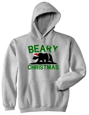 Beary Christmas California Bear funny Mens Pullover Hoodie