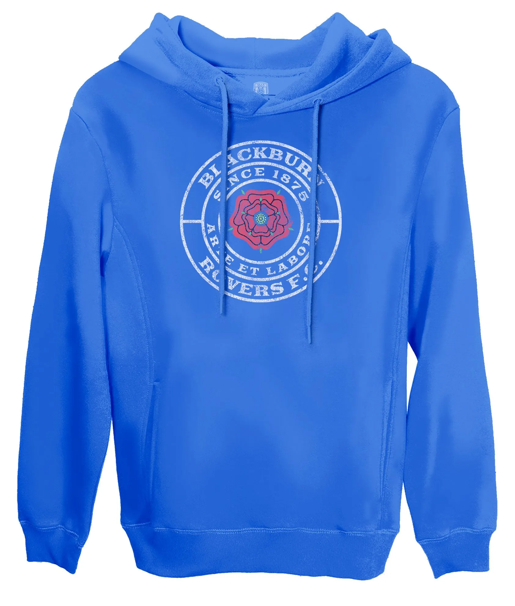 Blackburn Rovers Retro Circle Fleece Pullover Hoodie - Royal