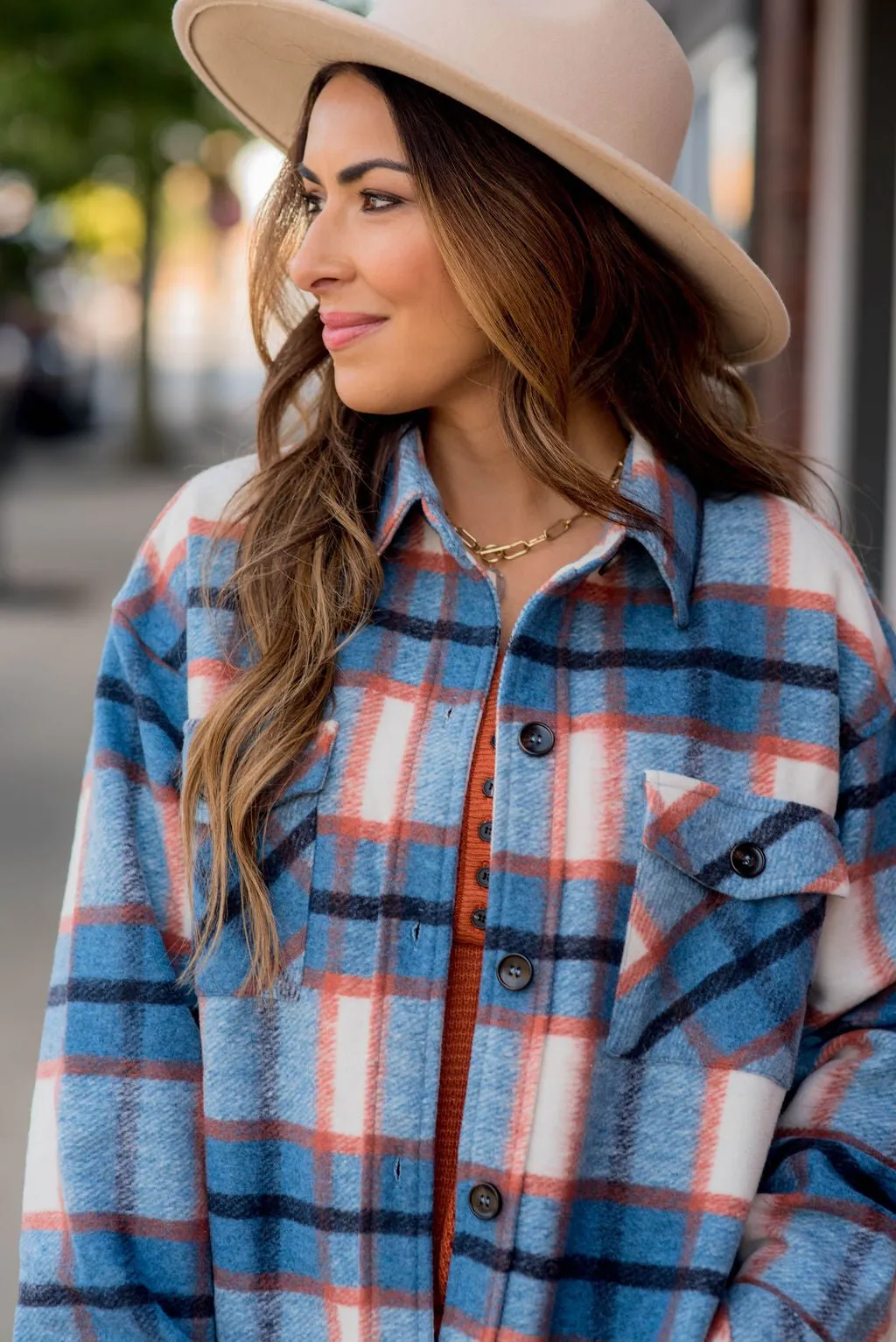 Blue Skies Plaid Shacket