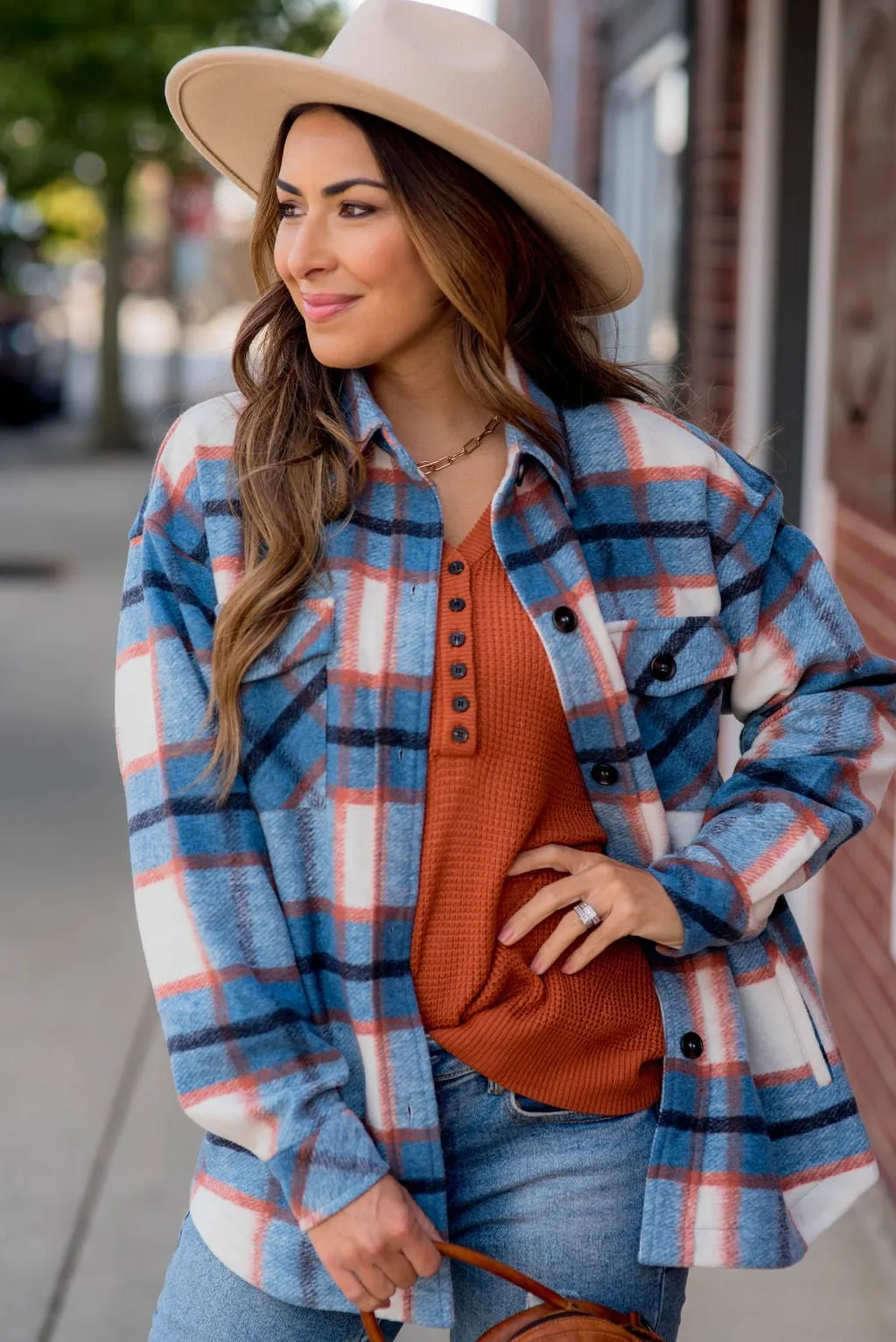 Blue Skies Plaid Shacket