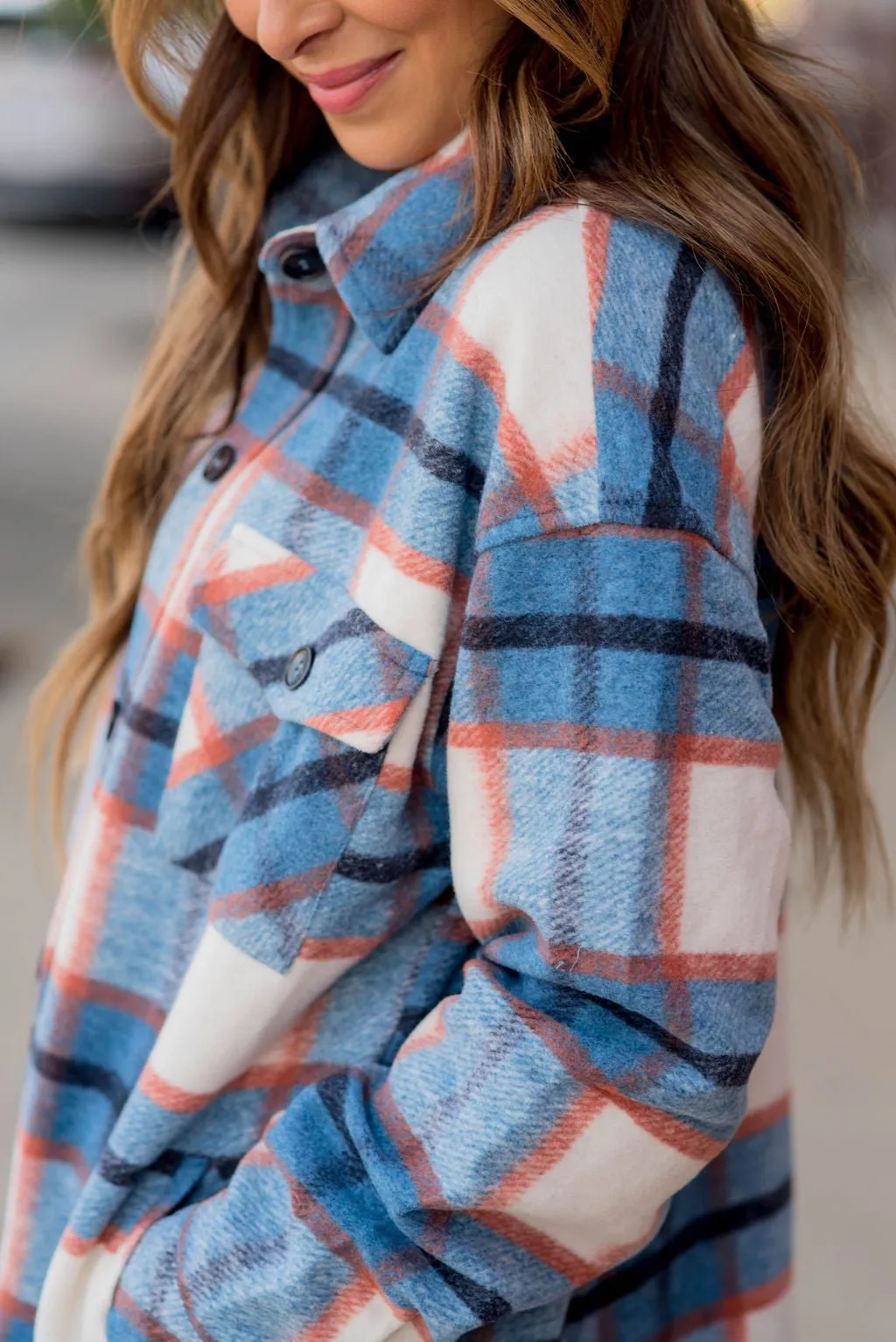 Blue Skies Plaid Shacket