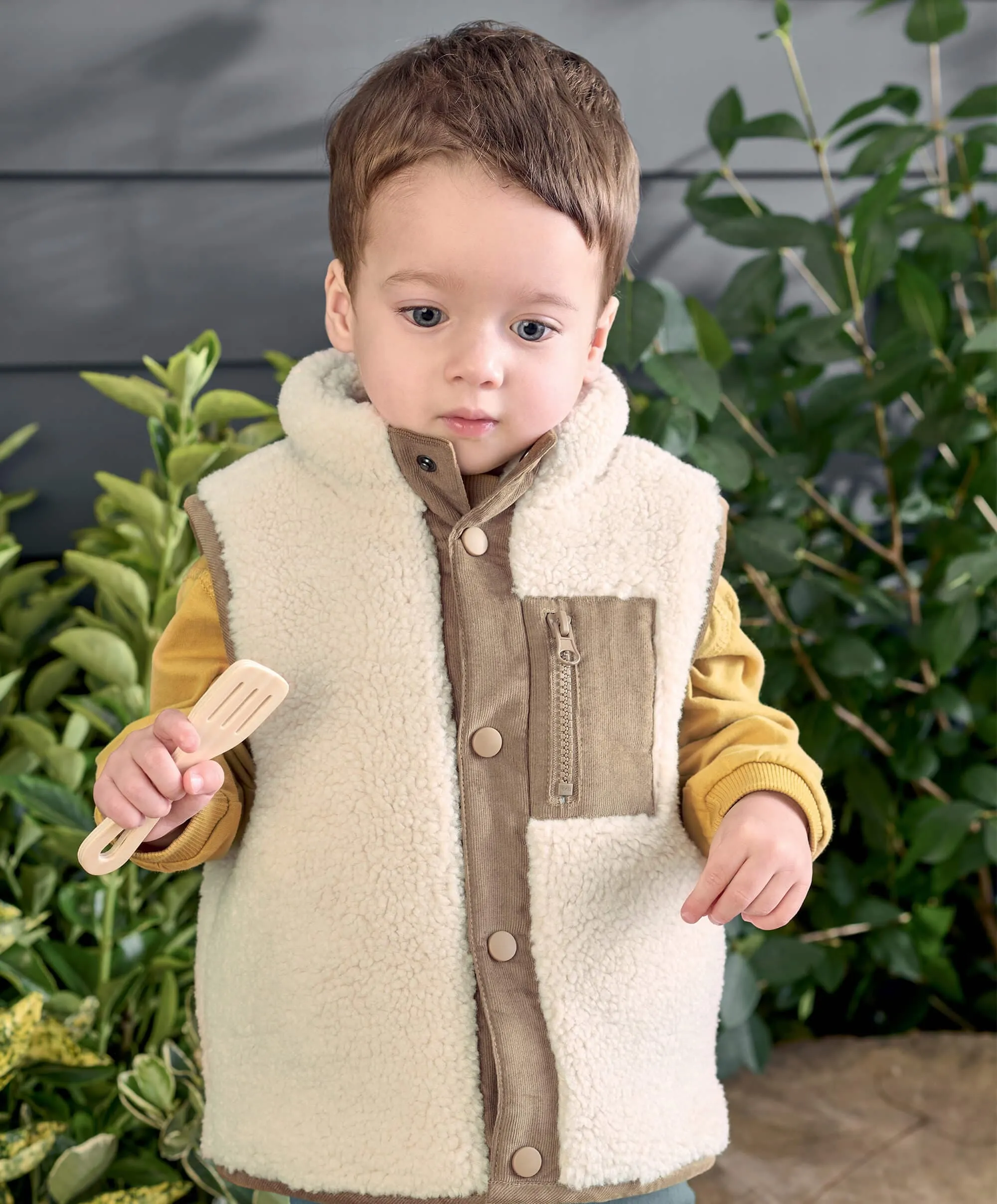 Borg Gilet - Cream