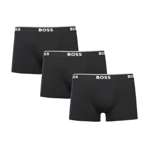 BOSS Trunk 3P Power Underwear in Black with Black Band