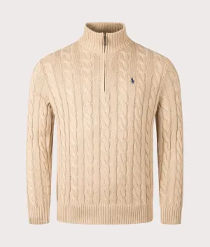 Cable Knit Quarter-Zip Jumper