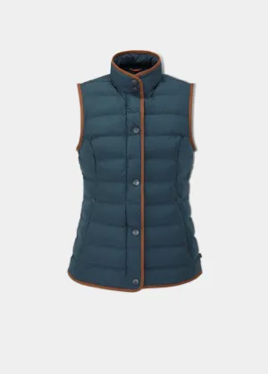 Calsall Ladies Quilted Gilet In Navy - Regular Fit