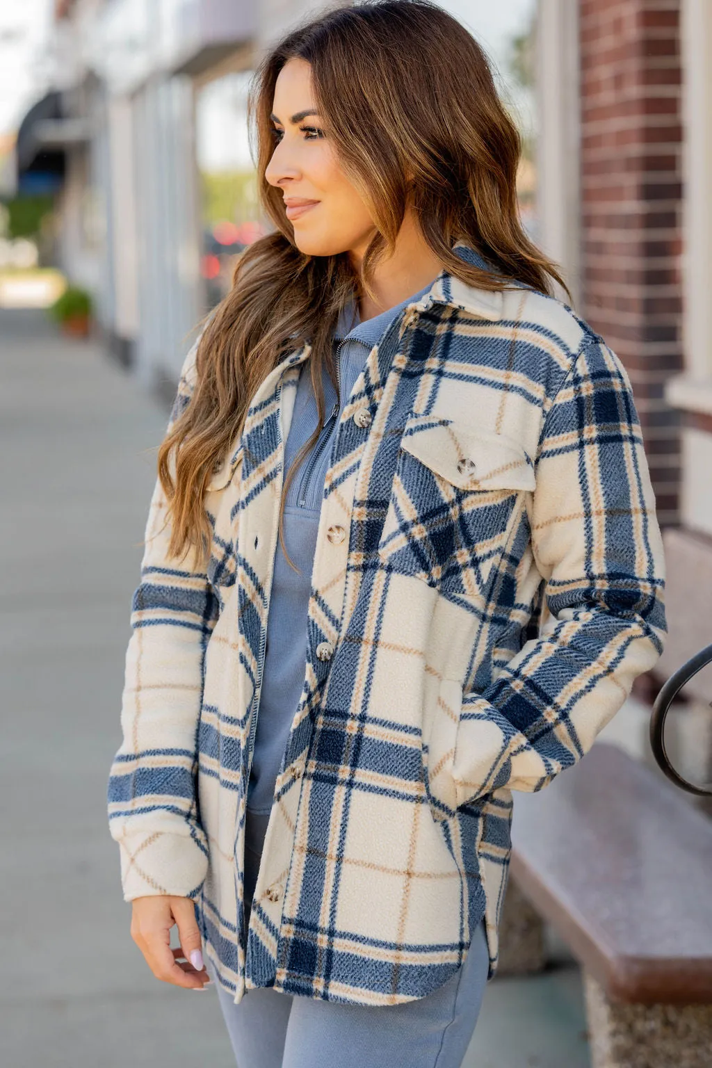 Catching Feelings Plaid Shacket