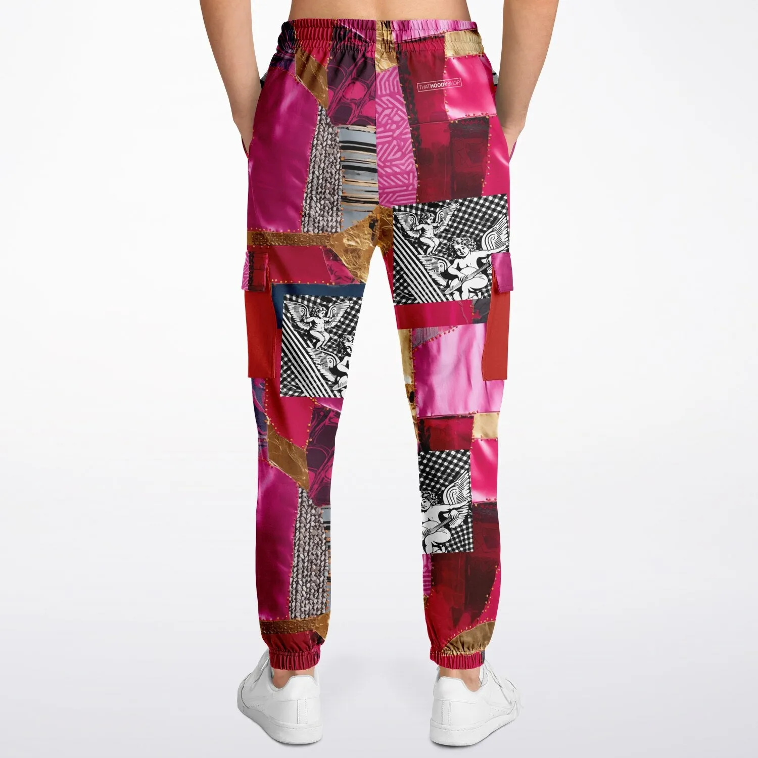 Color Me Pink and Gold Cotton Fleece Unisex Cargo Joggers