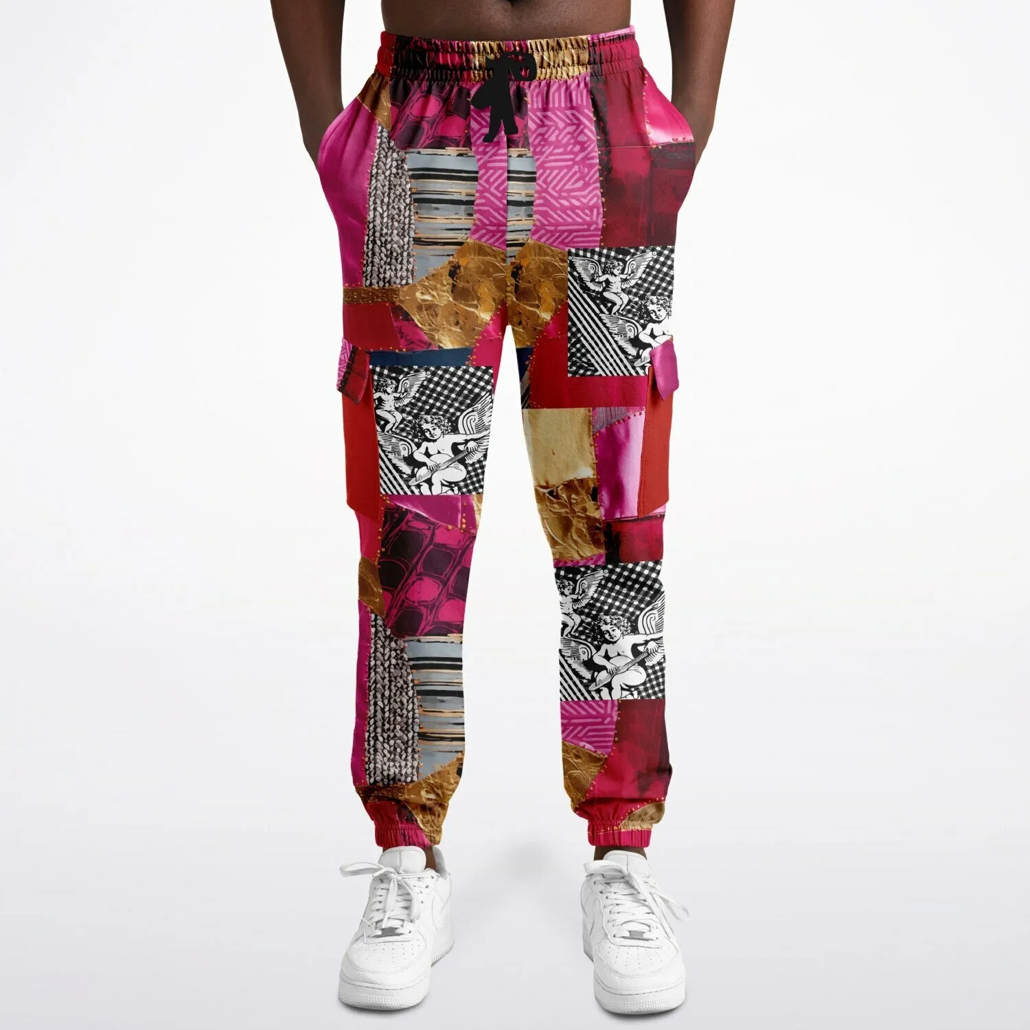 Color Me Pink and Gold Cotton Fleece Unisex Cargo Joggers