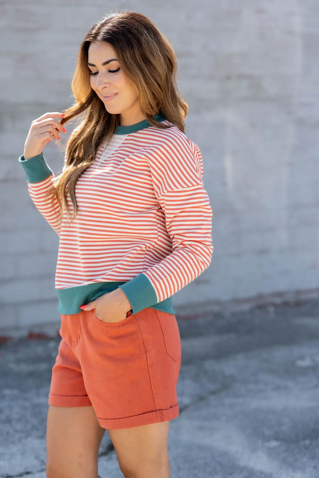 Colorpop Striped Sweatshirt