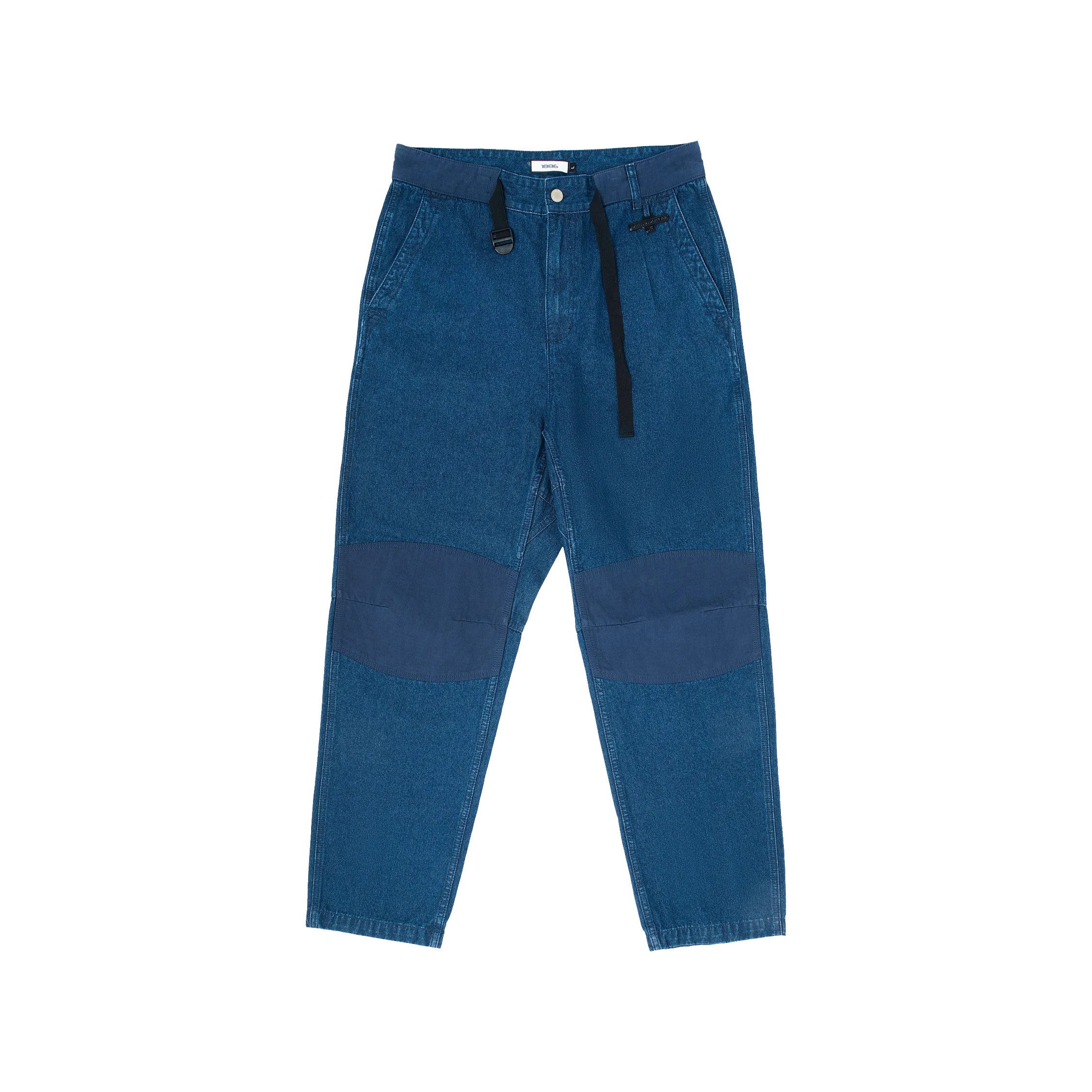 DENIM CARGO PANTS - BLUE