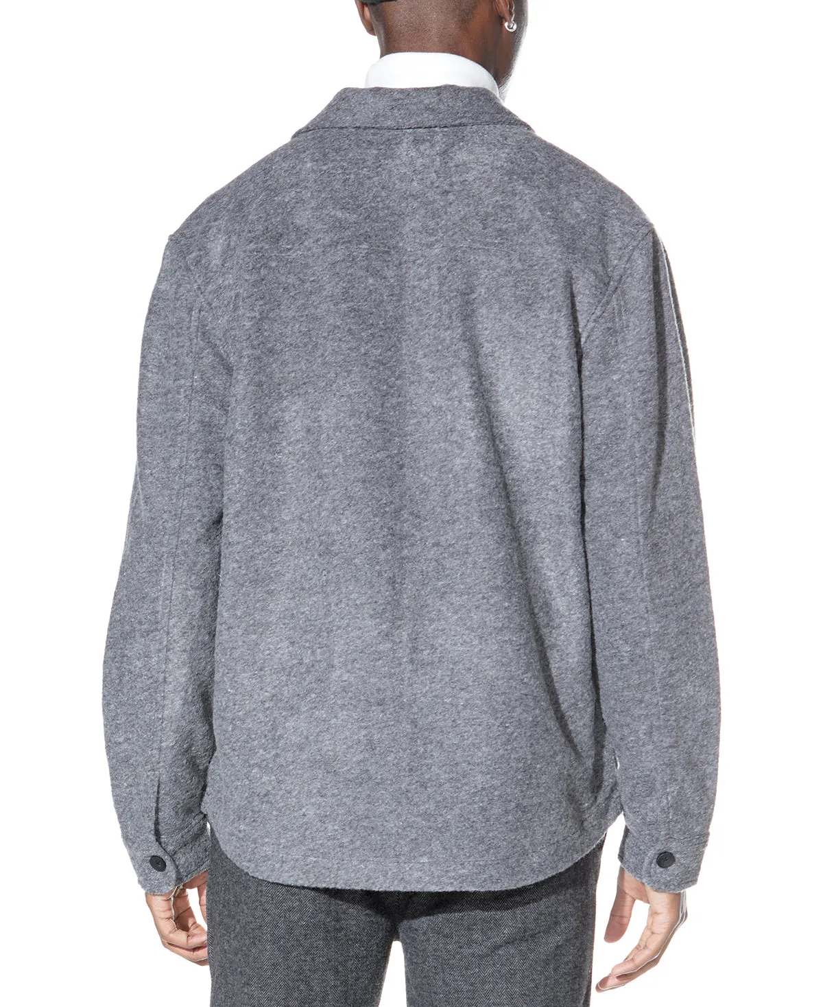 Durbin Relaxed Fit Shirt Jacket (Heather Charcoal)