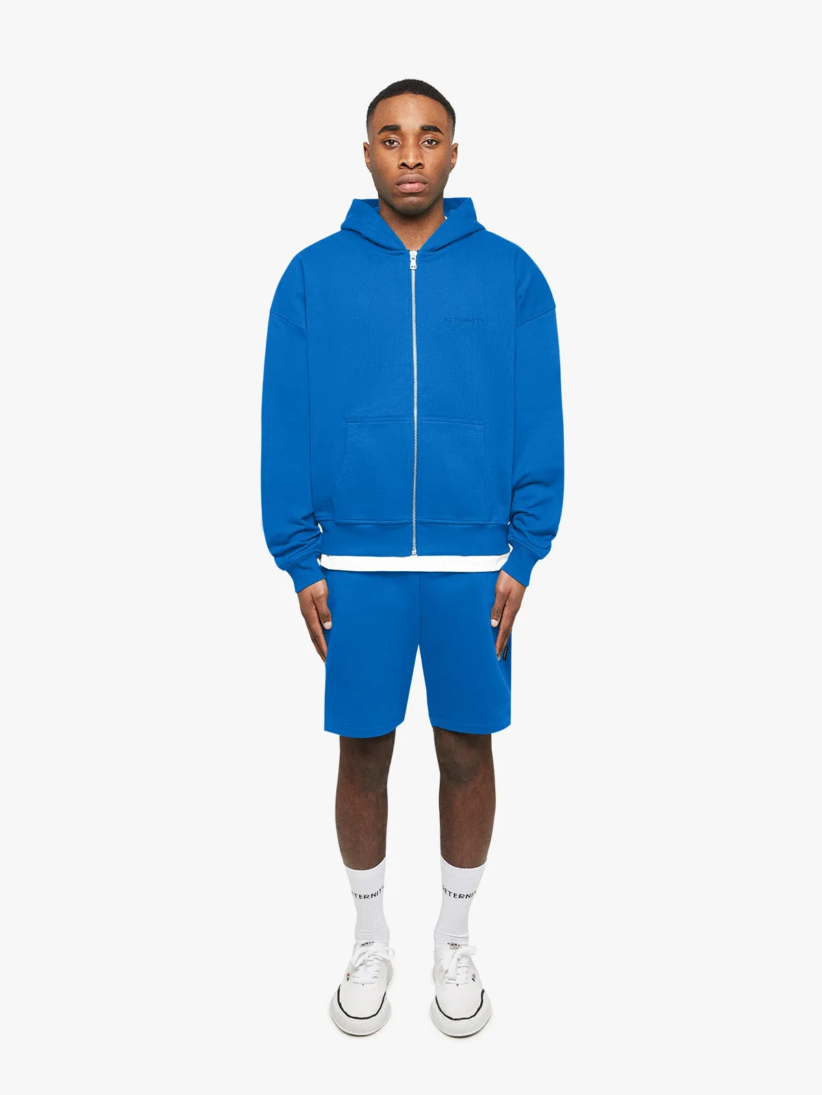 ESSENTIAL ZIP HOODIE - BLUE