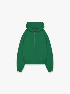 ESSENTIAL ZIP HOODIE - GREEN