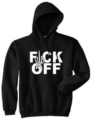 FCK OFF Skeleton Hand Boys Kids Pullover Hoodie Hoody