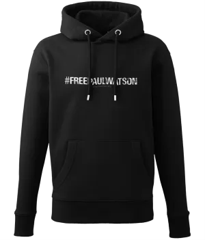 #FREEPAULWATSON Unisex Hoodie (White Ink)