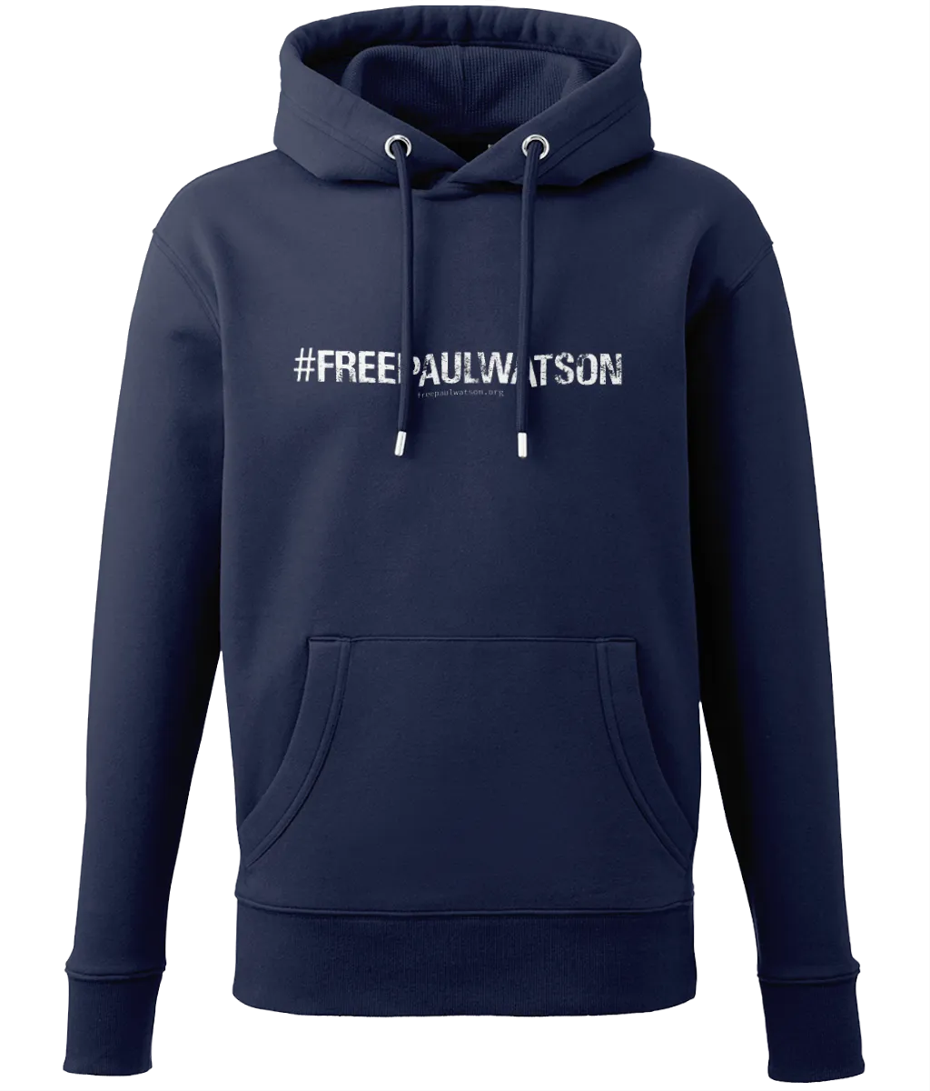 #FREEPAULWATSON Unisex Hoodie (White Ink)