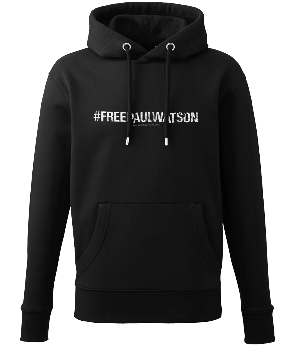 #FREEPAULWATSON Unisex Hoodie (White Ink)