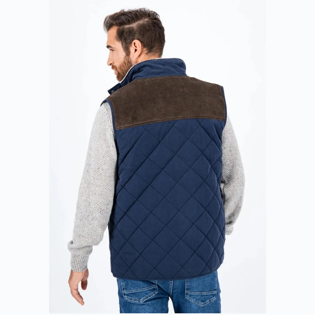 Fynch-Hatton Two Tone Gilet Sherpa Collar 14092643