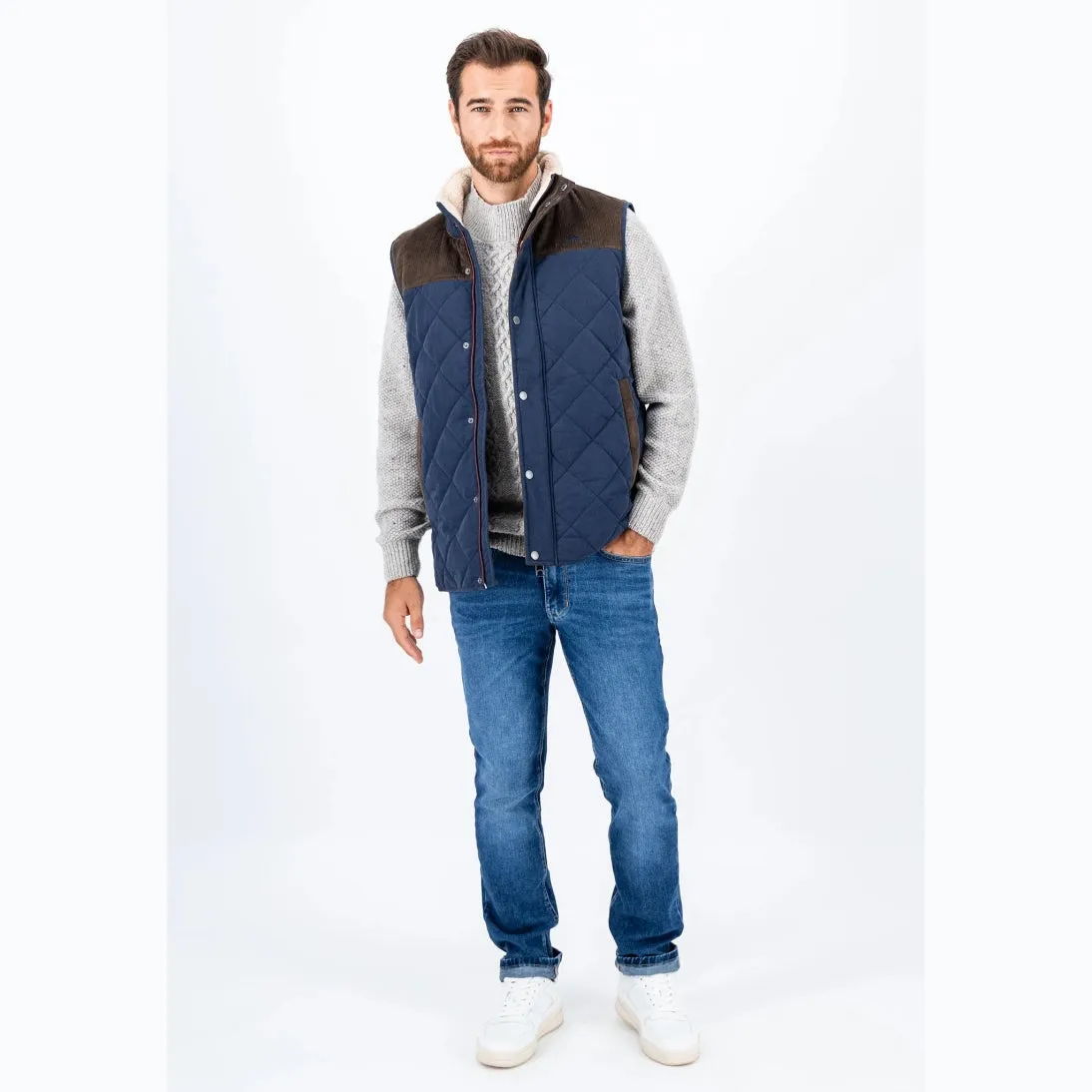 Fynch-Hatton Two Tone Gilet Sherpa Collar 14092643