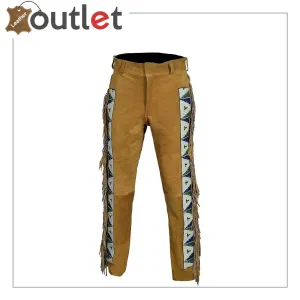 Genuine leather cargo pant