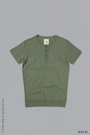 Henley Tee - Green - M