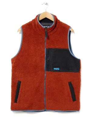 KAVU Cooper Men's Sherpa Fleece Vest - Ginger Bread