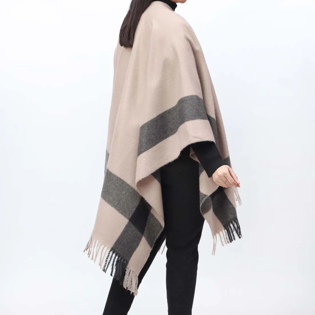 Khaki Cape Shawl PW9803