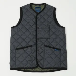 Lavenham Thornham Quilted Gilet - Lamp Black/Olive Green