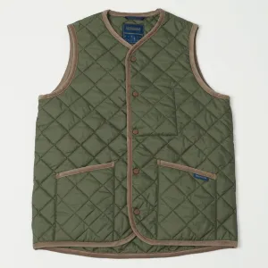 Lavenham Thornham Quilted Gilet - Olive Green/Olive Green