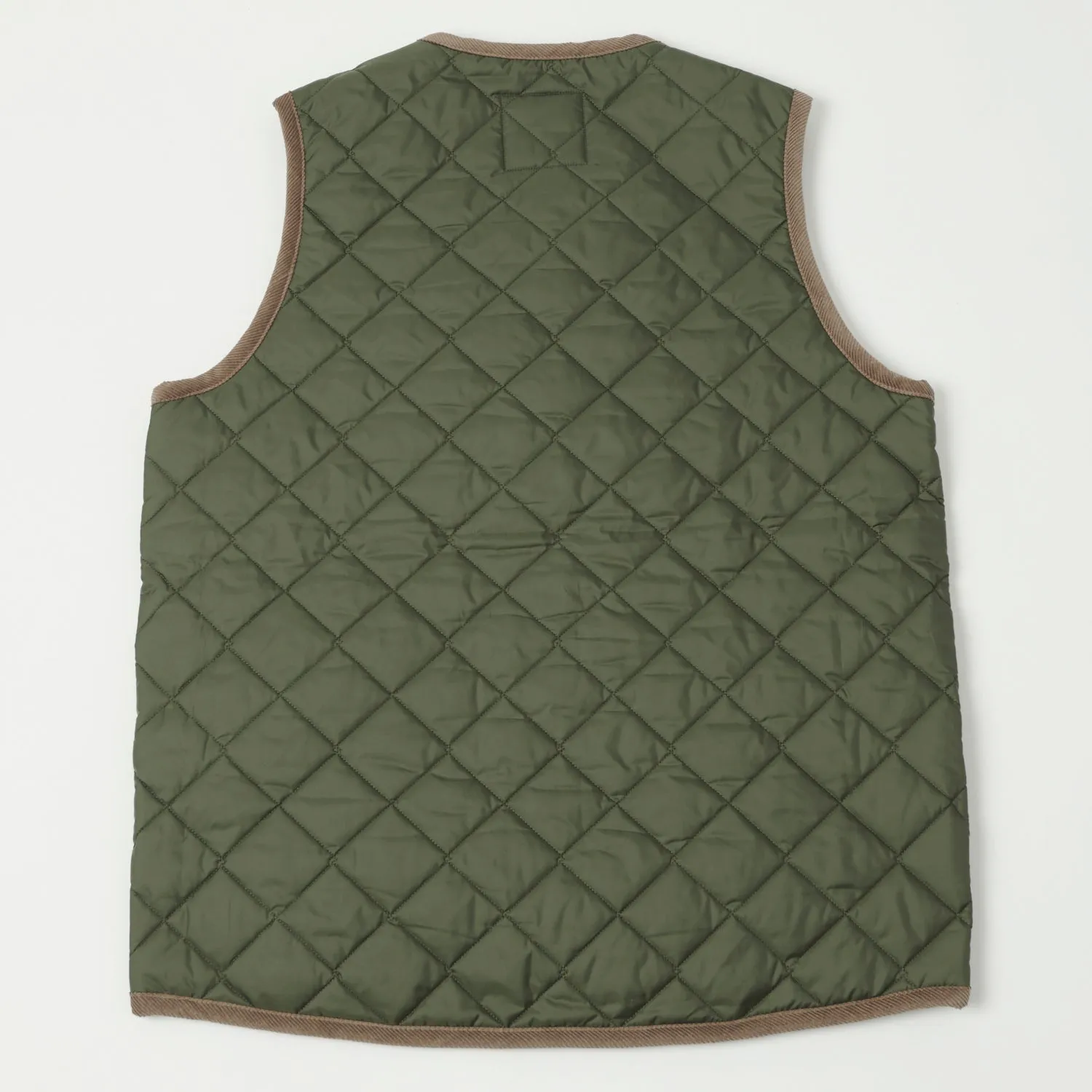 Lavenham Thornham Quilted Gilet - Olive Green/Olive Green