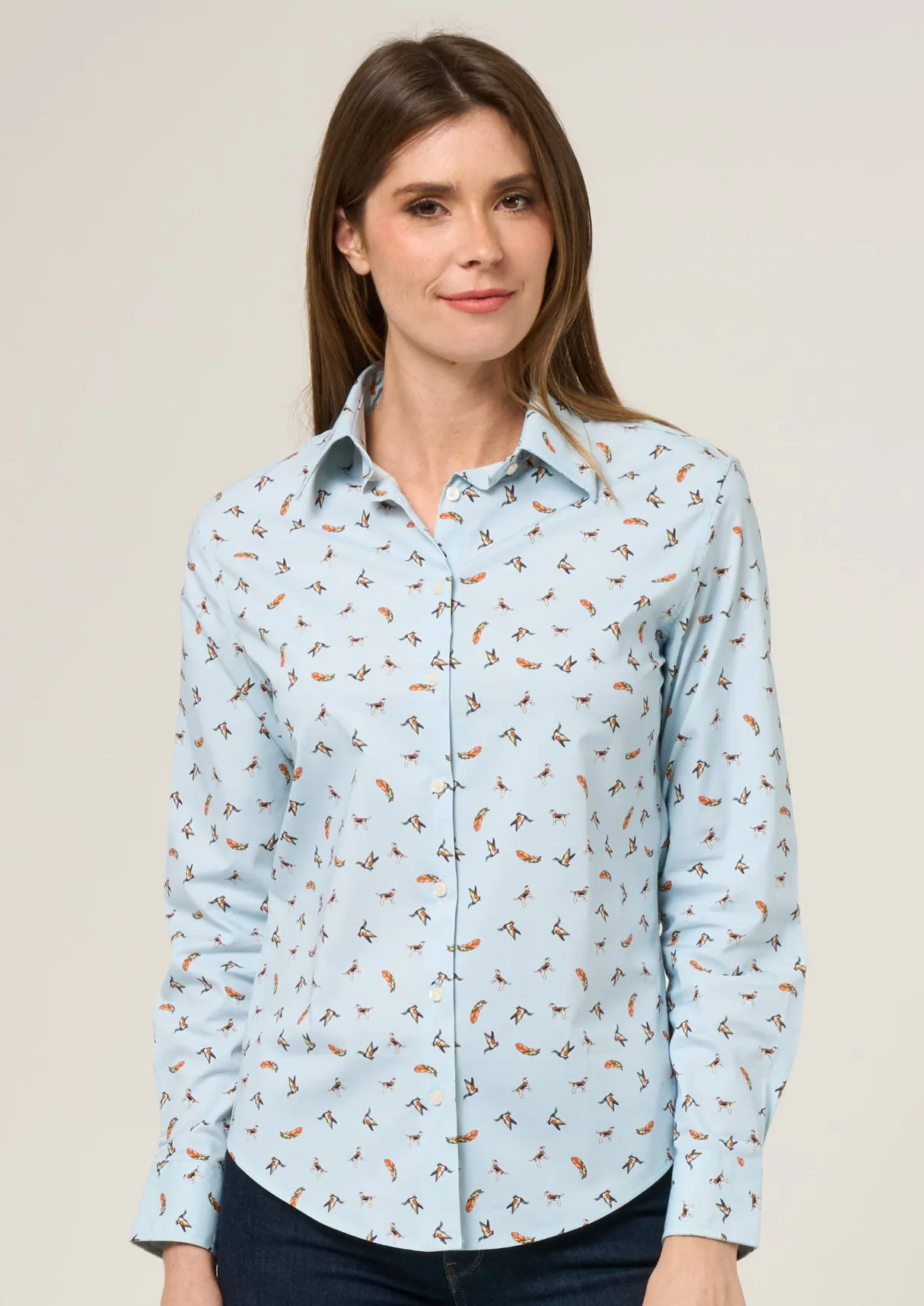 Lawen Ladies Printed Cotton Shirt - Duck Design