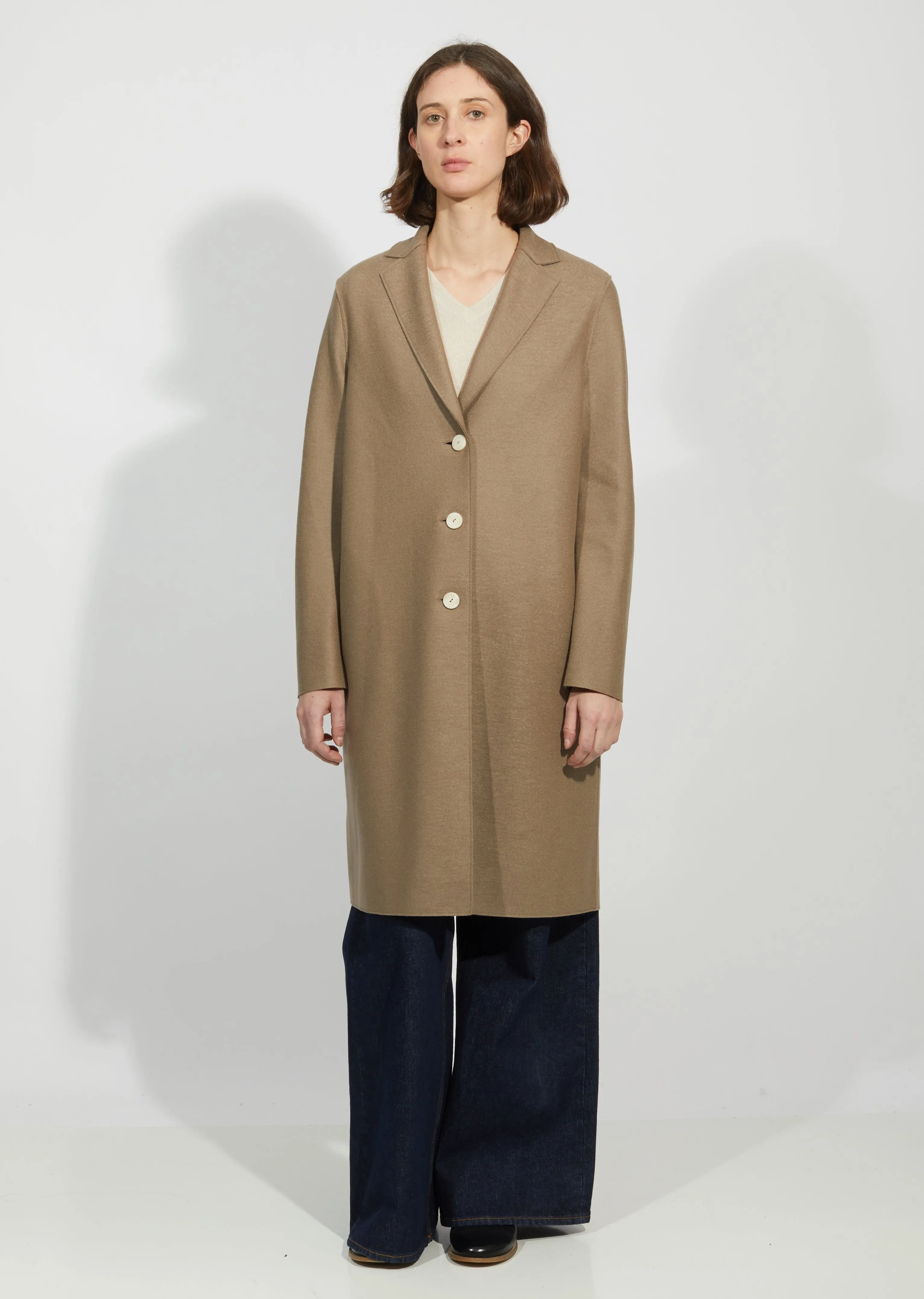 Light Pressed Wool Coat