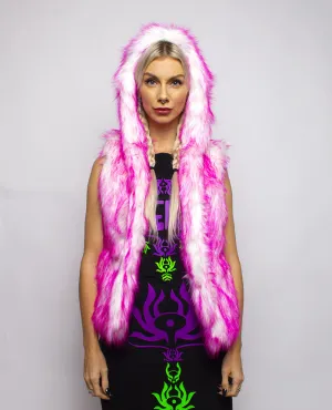 LIGHT UP FUR GILET SHORT