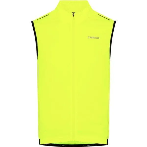 Madison Stellar Reflective windproof men's gilet; hi-viz yellow - xx-large