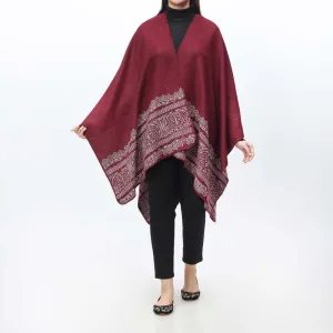 Maroon Cape Shawl PW9802