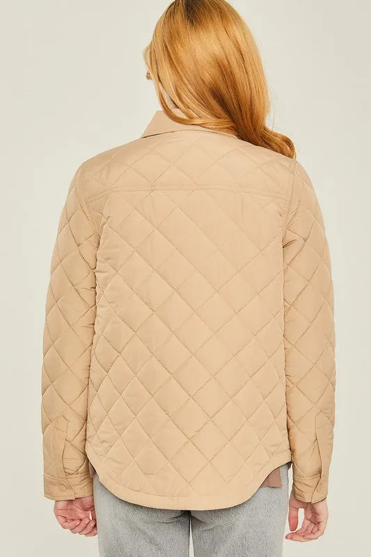 Melissa Woven Solid Bust Pocket Shacket