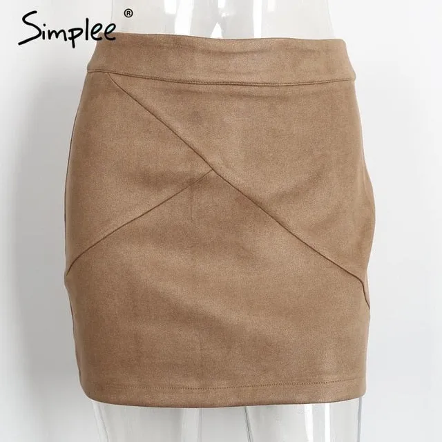 Melody Suede Pencil Skirt