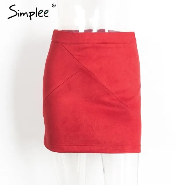 Melody Suede Pencil Skirt